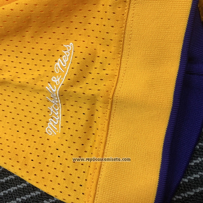 Camiseta Manga Corta Los Angeles Lakers Shaquille O'Neal #34 Amarillo